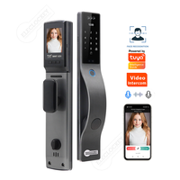 Tuya WiFi serrure de porte intelligente reconnaissance faciale 3D empreinte digitale carte biométrique NFC caméra de sécurité entièrement automatique serrure intelligente numérique