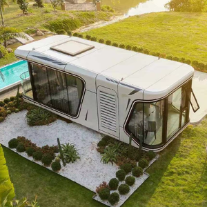 Comercial 20 pies y 40 pies Panel sándwich de acero Casa de contenedores prefabricada Edificio de cápsulas espaciales de envío modificado de <span class=keywords><strong>China</strong></span> - Product Image 1