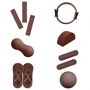 CZFIT Pilates Accessories PU+Natural Rubber <b>Dumbbells</b> Beam Ankle <b>Weights</b> Women Ring Circle Chocolate Brown Power Kit Waterproof - Product Image 5