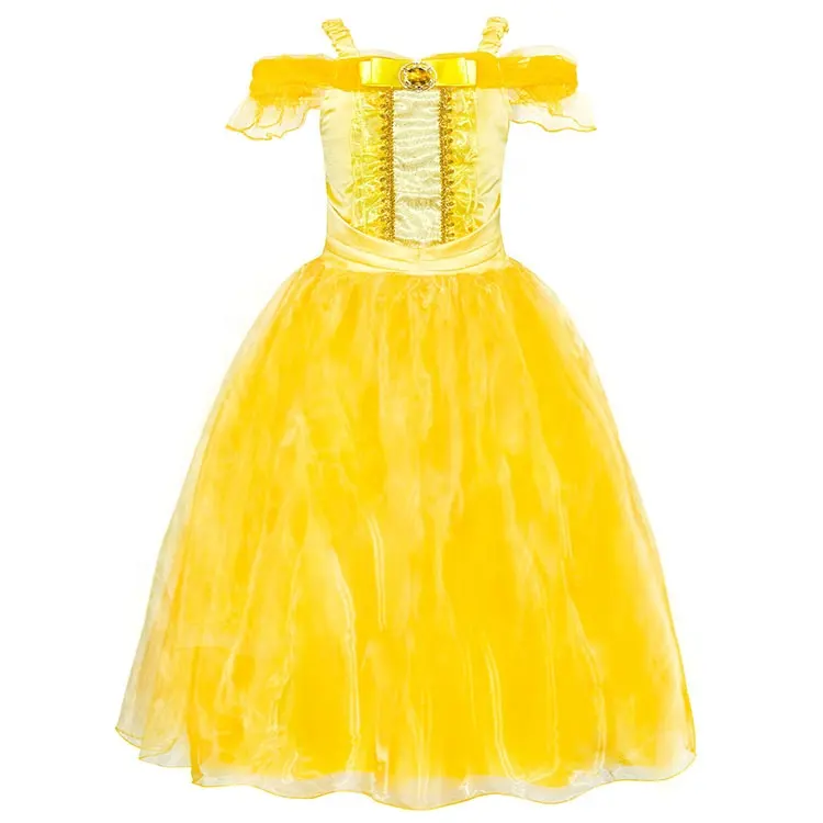 Hot Sell New Princess Elsa Anna Girls Princess Dress Halloween Cosplay Costume For Kids Birthday Evening Party Dresses