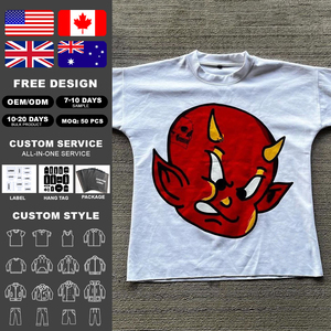 High Quality Boxy Streetwear Solid Pattern Heavyweight 100% Cotton Custom Logo Men's Regular Fit Eco-Friendly Breathable T-Shirt - Product Image 2