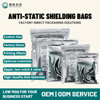 ESD Bag Anti Static Shielding Pouch EMI Conductive Reclosable Zipper Custom Printed Size for IC Chips Semiconductor Factory