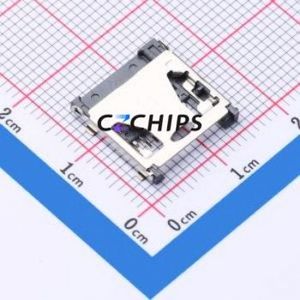 TF-030 SD Card / Memory Card Connector SMD Connector Flip Cover Type MicroSD Card (TF Card) Card Holder 1.9mm - Product Image 1