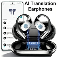 YYK-Q39 Pengiriman Cepat Asli Earphone Pintar AI untuk Terjemahan, Earhook Olahraga Nirkabel dengan Peredam Kebisingan ENC