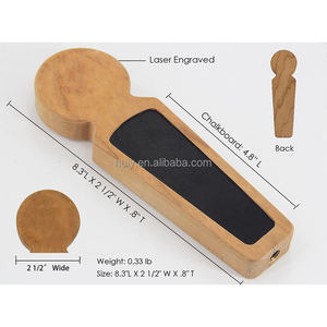 Mango de madera personalizado con pizarra, para cerveza, artesanal - Product Image 2