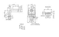 Potentiomètre rk097, potentiomètre stéréo contelec pl310