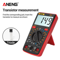 Untuk Multimeter Digital M1 0-600V AC/DC 10A Layar 4-Digit dengan Indikator Baterai Lemah untuk Penggunaan Industri & Rumah Tangga