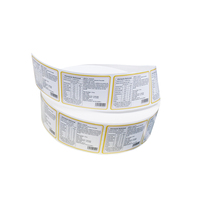 Papier enduit imperméable auto-adhésif à prix avantageux, étiquettes personnalisées, emballage alimentaire minimaliste, rouleau d'autocollants ronds