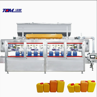 Machine d'emballage de remplissage automatique à grande vitesse pour huile de palme raffinée, pesage linéaire, trois rangées, poussée, 8-25L