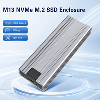 Boîtier SSD NVMe M.2 sans outil, 10 Gbit/s USB 3.2 Gen2, en aluminium, pour disques 2230/2242/2260/2280, boîtier externe portable pour disque dur 8 To, multi-OS