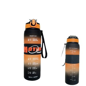 Motion Gradient Water Bottle 1000Ml Sports Hydration With Time Markings For Outdoor Travel - Product Image 5