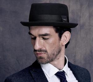 <b>Top</b> Sale New Elegant Vintage Pork Pie Homburg Fedora Hat 100% Wool Character Outdoor Business Casual - Product Image 3