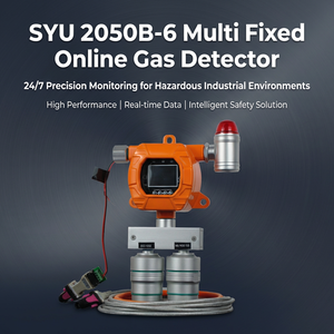 เครื่องวิเคราะห์ก๊าซ SYU2050B-6 เครื่องตรวจจับก๊าซ H2S CH4 2 in 1 Exd IIC T6 ป้องกันการระเบิด OEM เครื่องตรวจจับก๊าซหลายชนิดเพื่อความปลอดภัยในอุตสาหกรรม - Product Image 1