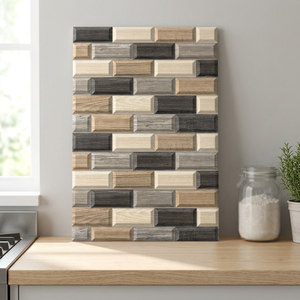 Digital Embossed Punch 3D Elevation Ceramic Wall Tiles 12x24inch 30x60cm 300x600mm Indian Ceramics Factory Production - Product Image 1
