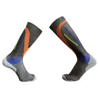 Chaussettes de compression en laine mérinos pour hommes Chaussettes à bout respirant absorbant la sueur avec anti-odeur tricotées avec logo sur le corps