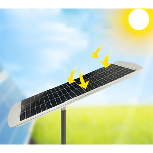 Lampadaire solaire LED avec détection de mouvement pour usage résidentiel, jardin et extérieur, lumière blanche neutre 4100K, modèle à énergie solaire - Product Image 2