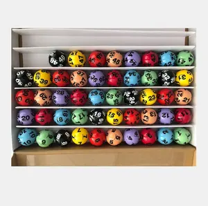 Bingo kafes şeffaf piyango renkli topları ile çekme makinesi Dip şanslı beraberlik manuel piyango makinesi