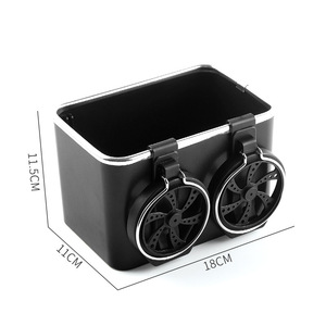 Car Armrest <b>Storage</b> <b>Box</b> 18x11x11.5cm Plastic Foldable Cup Holder Organizer Center Console Tray For Cars - Product Image 1