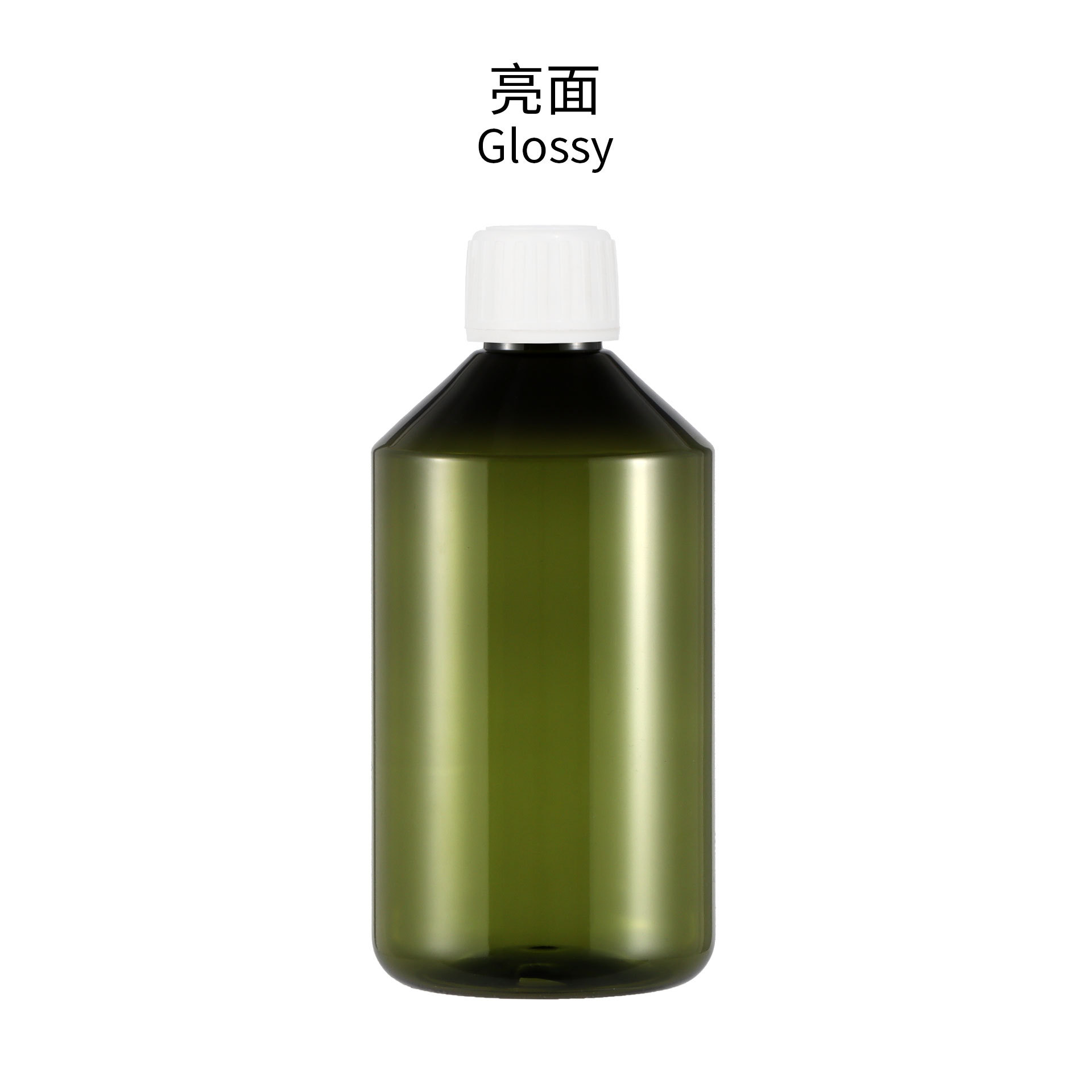 ขวดสีเขียวสดใสพร้อมฝาไฮโดรซอลสีขาว