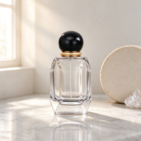 Nouvelle conception MUB, flacon de parfum en verre transparent de 100 ml à fond épais, col serti, pompe fine pressurisée de qualité supérieure, OEM