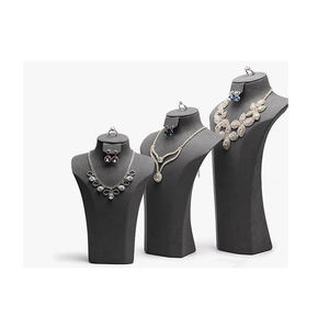 Collar de maniquí para busto, exhibición de lujo de joyería de pu de 18k para ventana de armario alto, 925 - Product Image 5