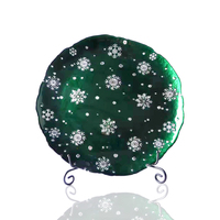 Assiettes de présentation en verre de luxe écologiques personnalisables avec logo pour Noël, mariages, événements et décoration intérieure – Vente en gros