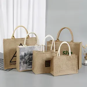 Ramah lingkungan 100% rami termal pendingin Tote tas makan siang Poche terisolasi pendinginan Linen rami tas pendingin