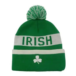 Unisex Jacquard Acrylic Beanie <strong>Hats</strong> Custom Logo 3D Embroidery Cartoon Pom Pom Multi-Color Winter Sport Travel Outdoor Unique - Product Image 4