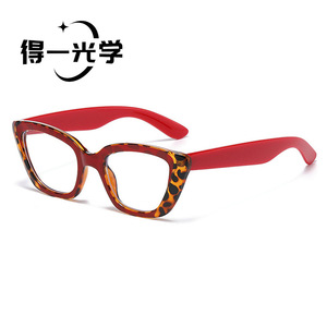 Gafas Decorativas De Yi Optics con Montura Pequeña con Estampado de Leopardo, Anti Luz Azul, Montura Completa, Unisex, Ligeras - Product Image 2