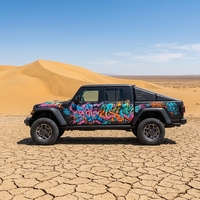 Kanopi Truk Gulung Miring Baja Galvanis Fastback Topper Tahan Air Tanpa Bor untuk Jeep Gladiator JT 2020-2025