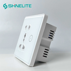 Shinelite yüksek kaliteli cam akıllı <span class=keywords><strong>WIFI</strong></span> anahtar priz 2 yıl garanti <span class=keywords><strong>Wifi</strong></span> 5 Pin çok fonksiyonlu güç soketi - Product Image 3