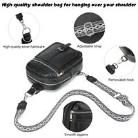 Sac à bandoulière en cuir PU, sac à dos bandoulière, sac à langer avec pochette pour lingettes, 2 sangles amovibles