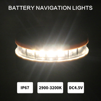 Conception flottante IP67 toutes lumières rondes 360 degrés LED détachable canoës Kayak Portable batterie lumière de navigation