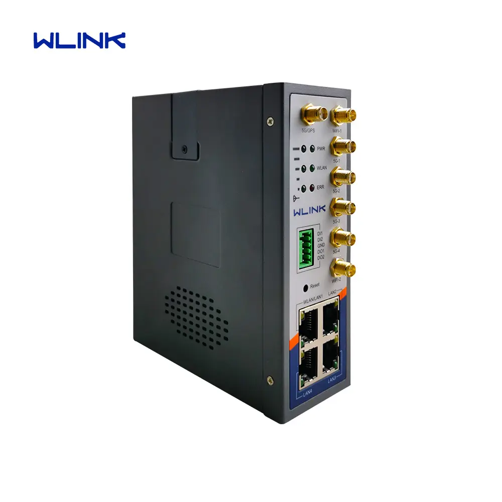 WLINK G530 Routeur industriel 5G avec double emplacement SIM Routeur industriel double bande 2.4G 5.8G WIFI RS232 RS485 5G