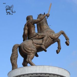 고대 그리스 골동품 청동 전사 알렉산더 상을 주조하는 대형 금속 예술 판매용 검으로 말에 - Product Image 5