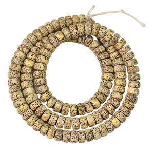 Perles de graines de Bodhi, 108 pièces, rondes, jaune gras de poulet, 3x6mm, pour chapelet bouddhiste, cérémonies religieuses, bijoux - Product Image 4