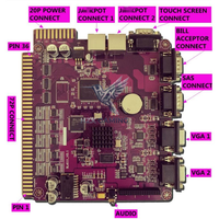 Máquina de Juego Vertical Crazy Wild V1 de 1 Jugador con PCB Personalizable de PVC Rojo Intenso, 10+36 Pines, Multijuego y Ranura para Monedas