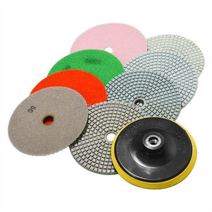 Almohadillas de pulido <span class=keywords><strong>en</strong></span> seco y húmedo para suelo de hormigón, resina de diamante, granito, mármol, cuarzo, 125mm, 5 pulgadas, color blanco y gris, 7 unidades - Product Image 4