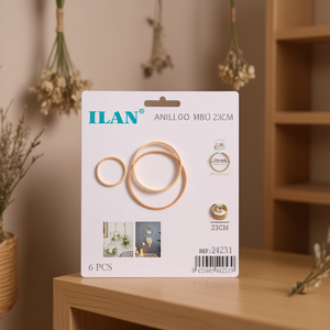 Anello in bambù Ilan 23 cm per decorazioni con fiori secchi, 6 pezzi - Product Image 3