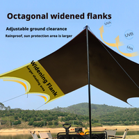 Bâche de camping légère, auvent, tente, bâche en tissu Oxford résistante aux UV, durable, imperméable, portable, protection solaire, auvent de camping