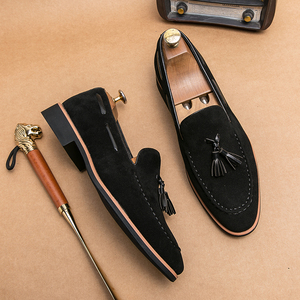 Dropshipping Classical Fashion Dress Shoes High Quality <strong>Tassel</strong> British Style Slip-on <strong>Suede</strong> <strong>Loafers</strong> <strong>Men</strong> - Product Image 2