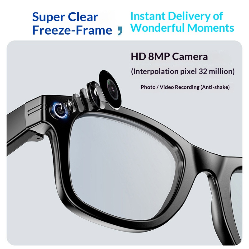 AI Camera Smart Glasses 800W Pixel