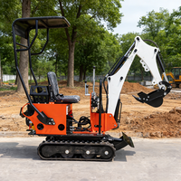 Mini-excavatrice sur chenilles de 0,8 tonne pour la chaîne d'approvisionnement mondiale, micro-excavatrice à vendre, pièces d'excavatrice certifiées de qualité