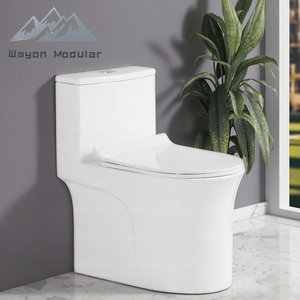 โถสุขภัณฑ์แบบชิ้นเดียว ไวออน โมเดิร์น ไวท์ ระบบไซฟอน รุ่น 1280C เซรามิก ได้รับการรับรองมาตรฐาน CE CUPC SASO รุ่น WW-ZBQ - Product Image 1