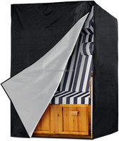 Housse pour balançoire Hollywood, imperméable, résistante à l'usure, anti-UV, avec poignée de ventilation, housse de balançoire de jardin noire