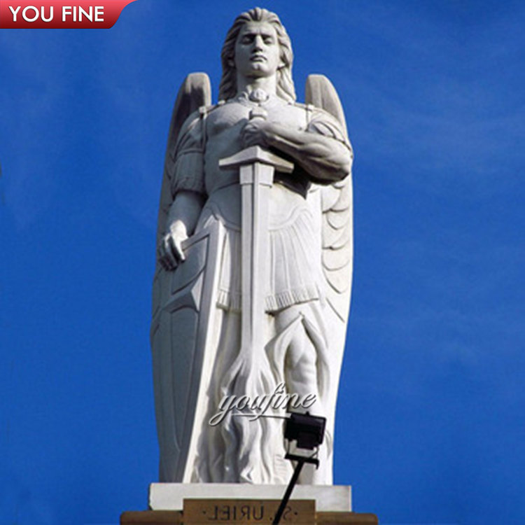 Садовое украшение, мраморная статуя Святого Михаила из арчангеля в натуральную величину