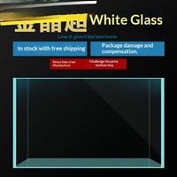 Aquarium rectangulaire ultra-blanc Jinjing pour poissons ornementaux, idéal pour salon, bureau, hall d'hôtel – Vente directe usine, livraison directe