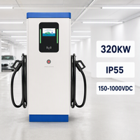 Station de recharge rapide DC multi-standards 320 kW CCS1 CCS2 CHAdeMO GBT, chargeur EV double pistolet, conception modulaire à refroidissement par air OCPP