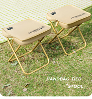 Tabouret Pliant Chaise D'extérieur En Métal Oxford Chaise De Jardin Design Moderne Camping Portable Pêche Pique-Nique Crayon Sac Petit Banc Train