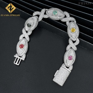 Ankh Eye of Horus Moissanite Jewelry 925 Sterling <b>Silver</b> Cuban Link <b>Chain</b> Hip Hop Jewelry Cuban <b>Necklace</b> Bracelet <b>for</b> <b>Men</b> Women - Product Image 6